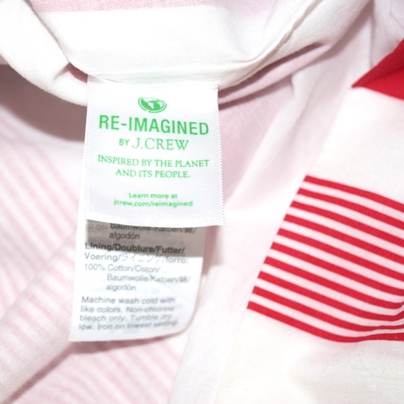 J Crew Red White Striped Poplin Drawstring Skirt w/ Pockets, SIZE: Small - Picture 6 of 6